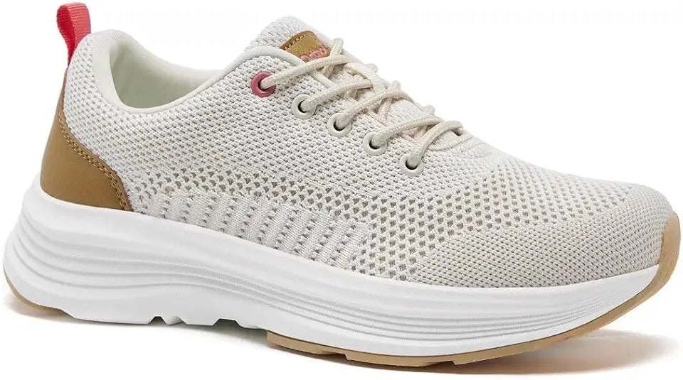 Beige Orthopedic Walking Sneakers with Arch Support S791427