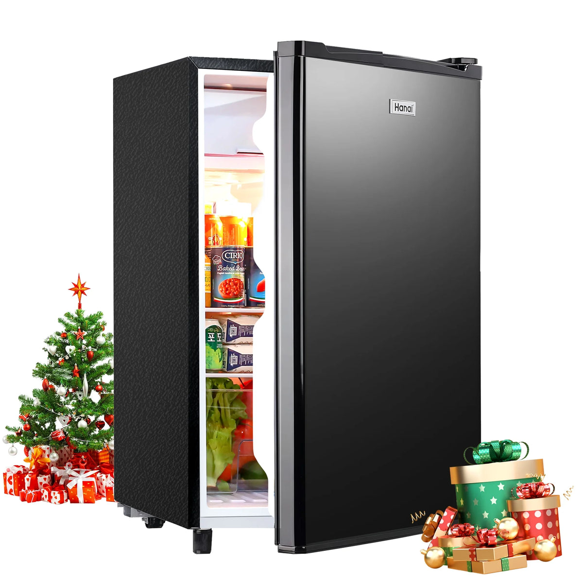 3.2 Cu ft Black One Door Mini Fridge D4318
