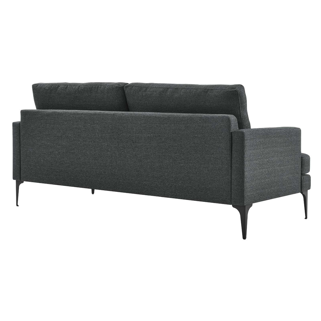 Gray Metal and Upholstered Fabric Sofa W258