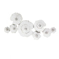 White Metal Lily Pad Wall Decor X74127