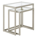 Satin Nickel Nesting Side Table Set X12084