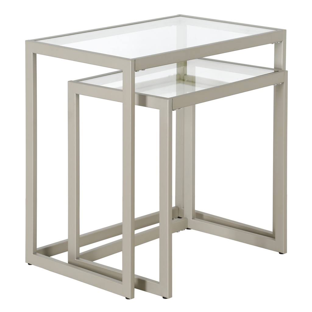 Satin Nickel Nesting Side Table Set X12084