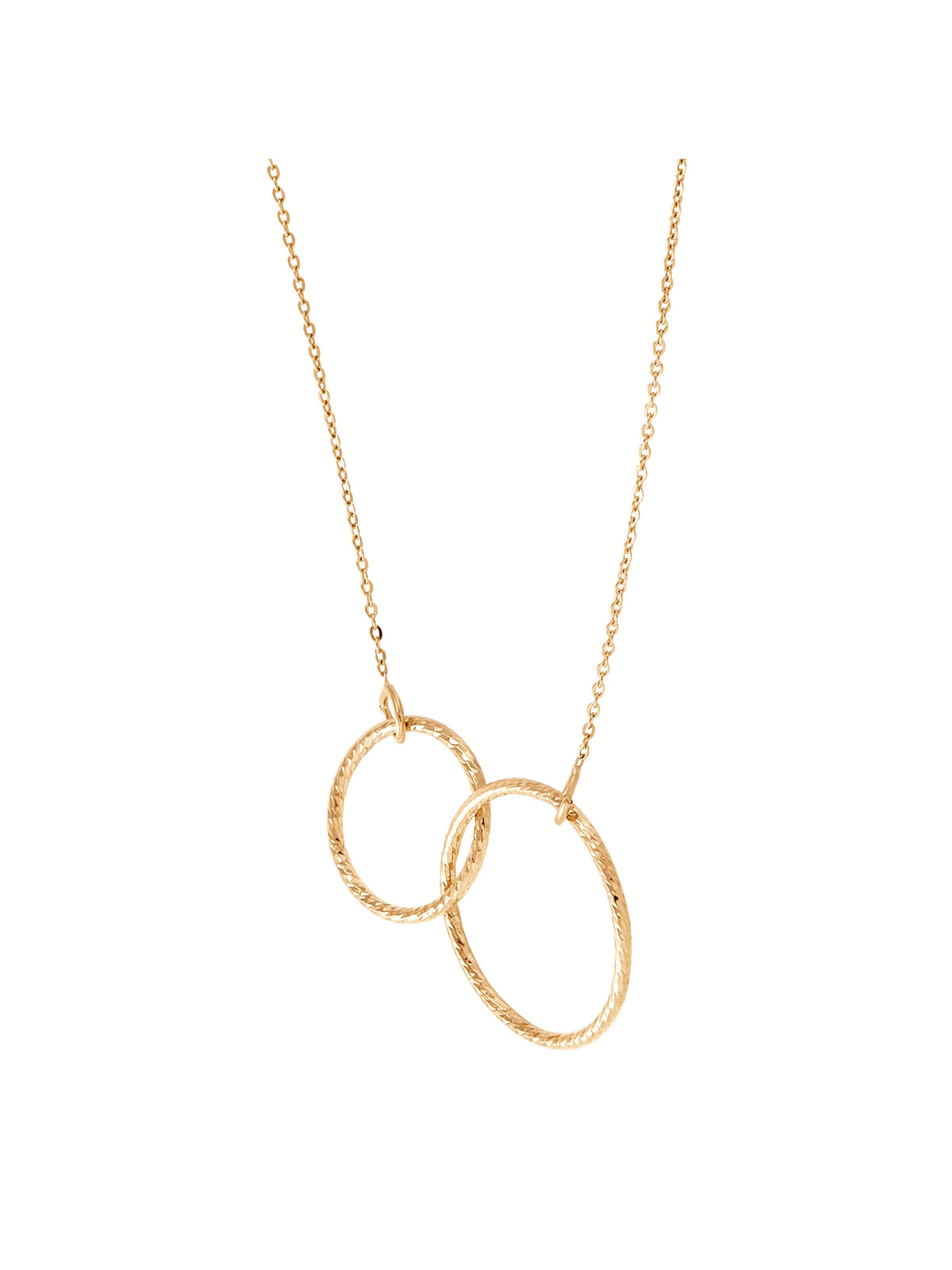 14kt Yellow Gold Double Circle Necklace G75221
