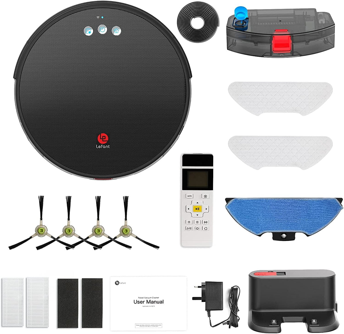 Robot Vacuum Cleaner and Mop, 160ml Water Tank, 3-in-1 Y551