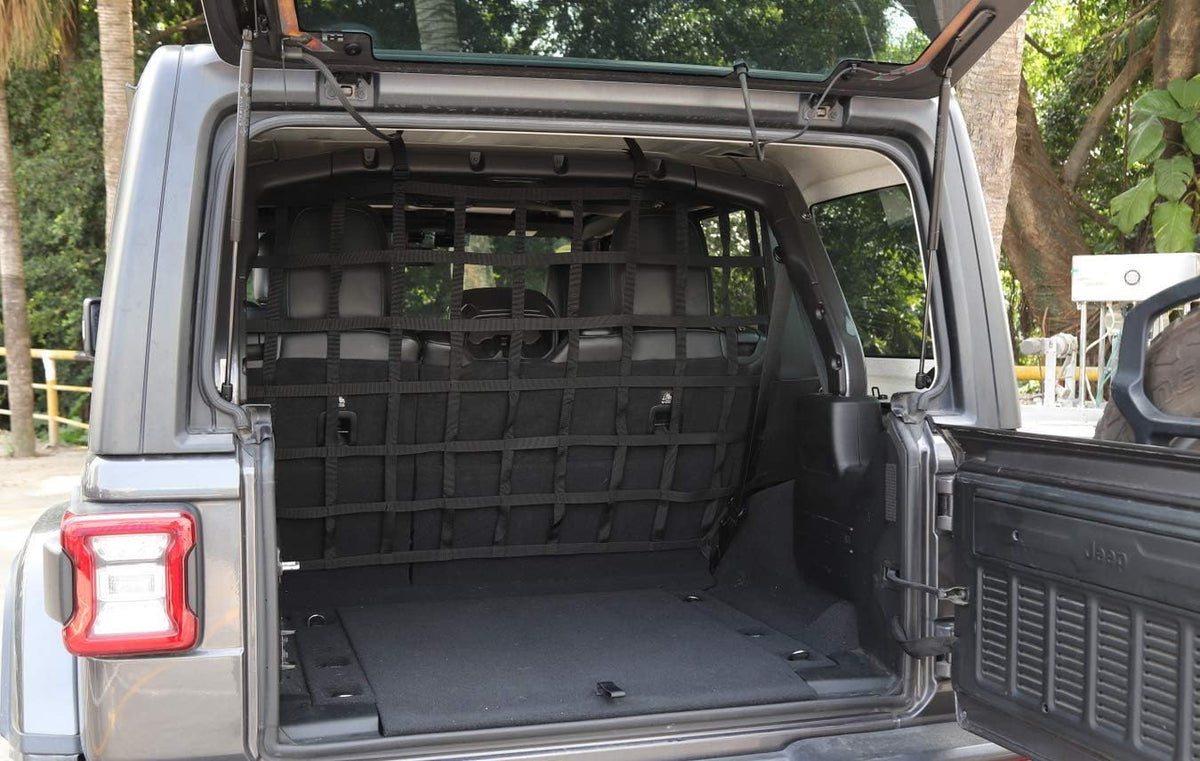 Car Trunk Isolation Net, Cargo Net for Jeep Wrangler JK and JL, JT 2007-2021 Pack of 2 N590