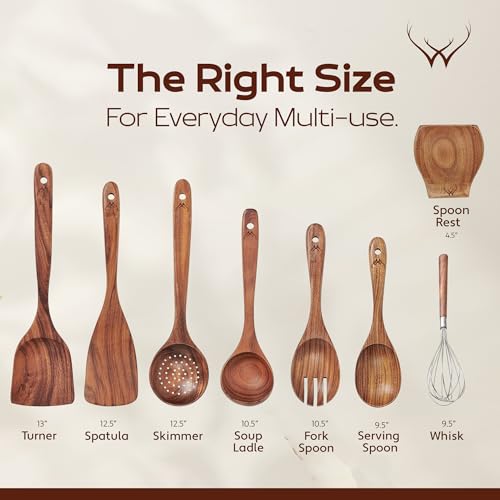 Wooden Spoons and Spatulas 6-Piece Non-Stick Cookware E7510