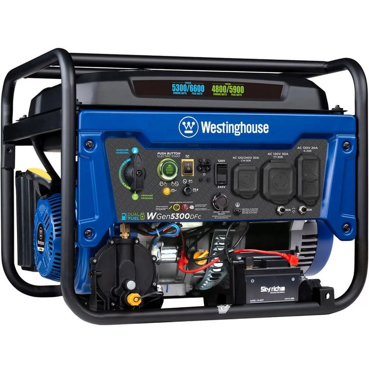 6600 Peak Watt Dual Fuel Portable Generator T6685