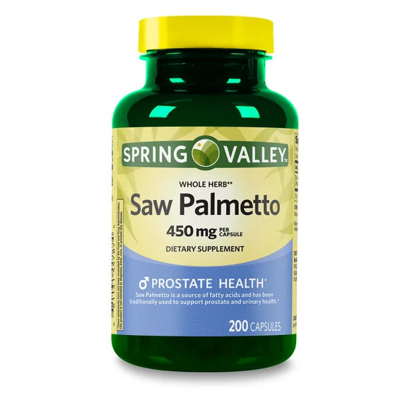 Saw Palmetto 450 mg Dietary Supplement Capsules 200 Count B808827