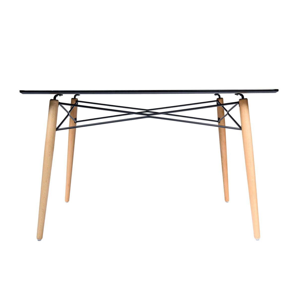 4Ft Rectangle Wooden Top Dining Table N3387