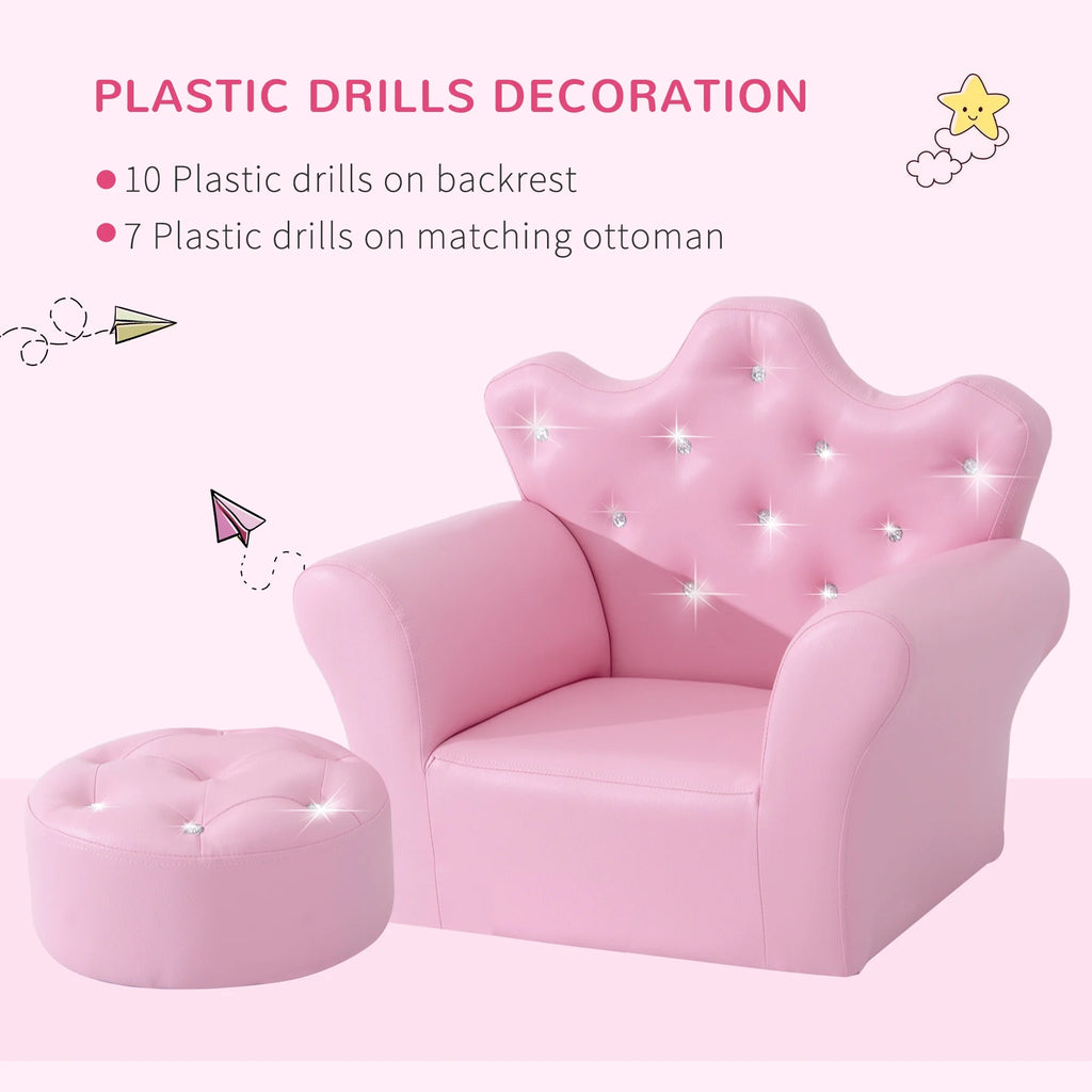 Kids Sofa Set with Footstool D4166
