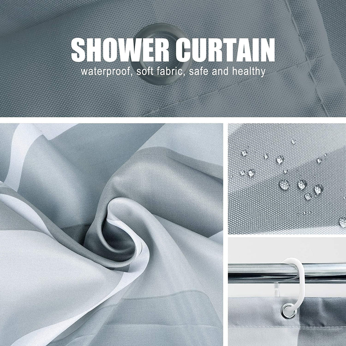 Watercolor Ombre Blue Shower Curtain 66x72 inch K469225