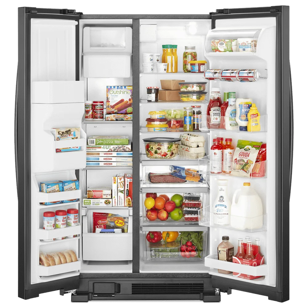 25 cu ft. Side-by-Side Refrigerator in Black X472