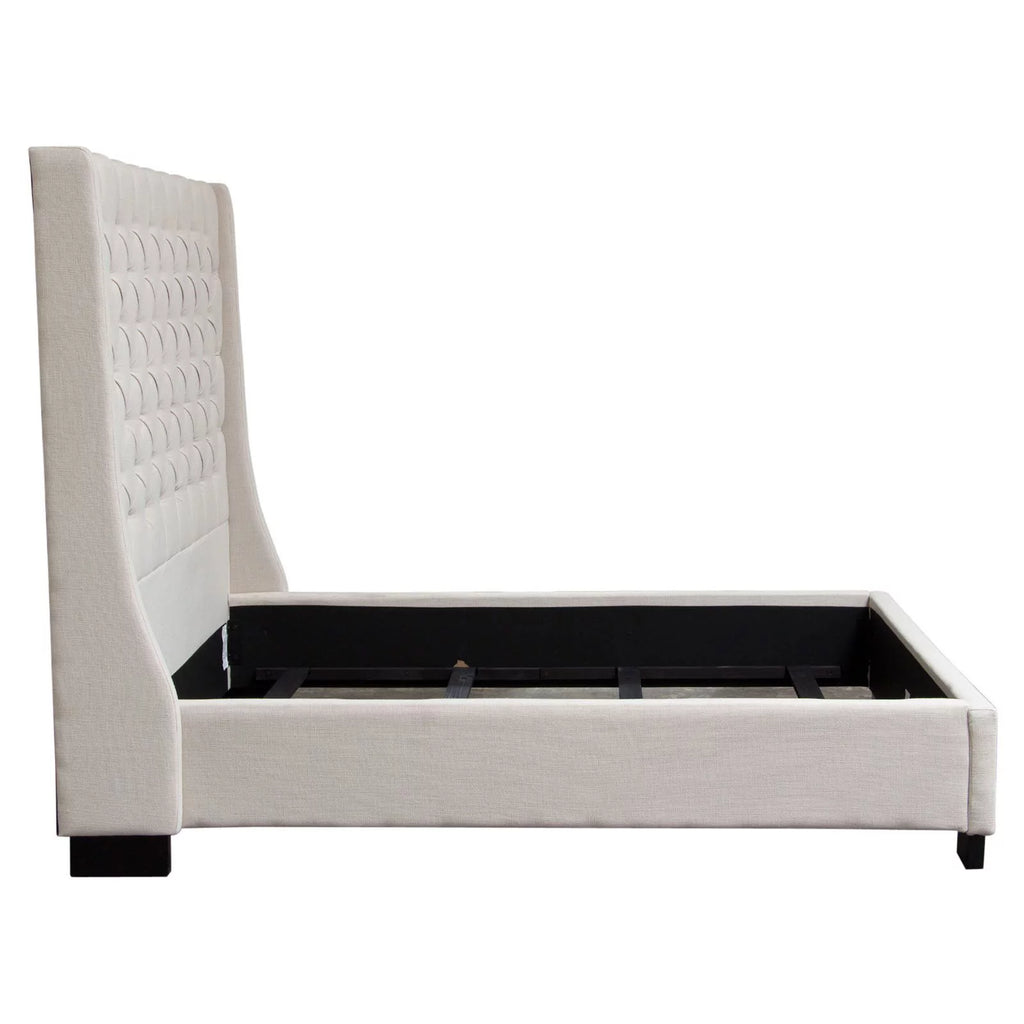 Tufted Bed with Vintage Wing N3303