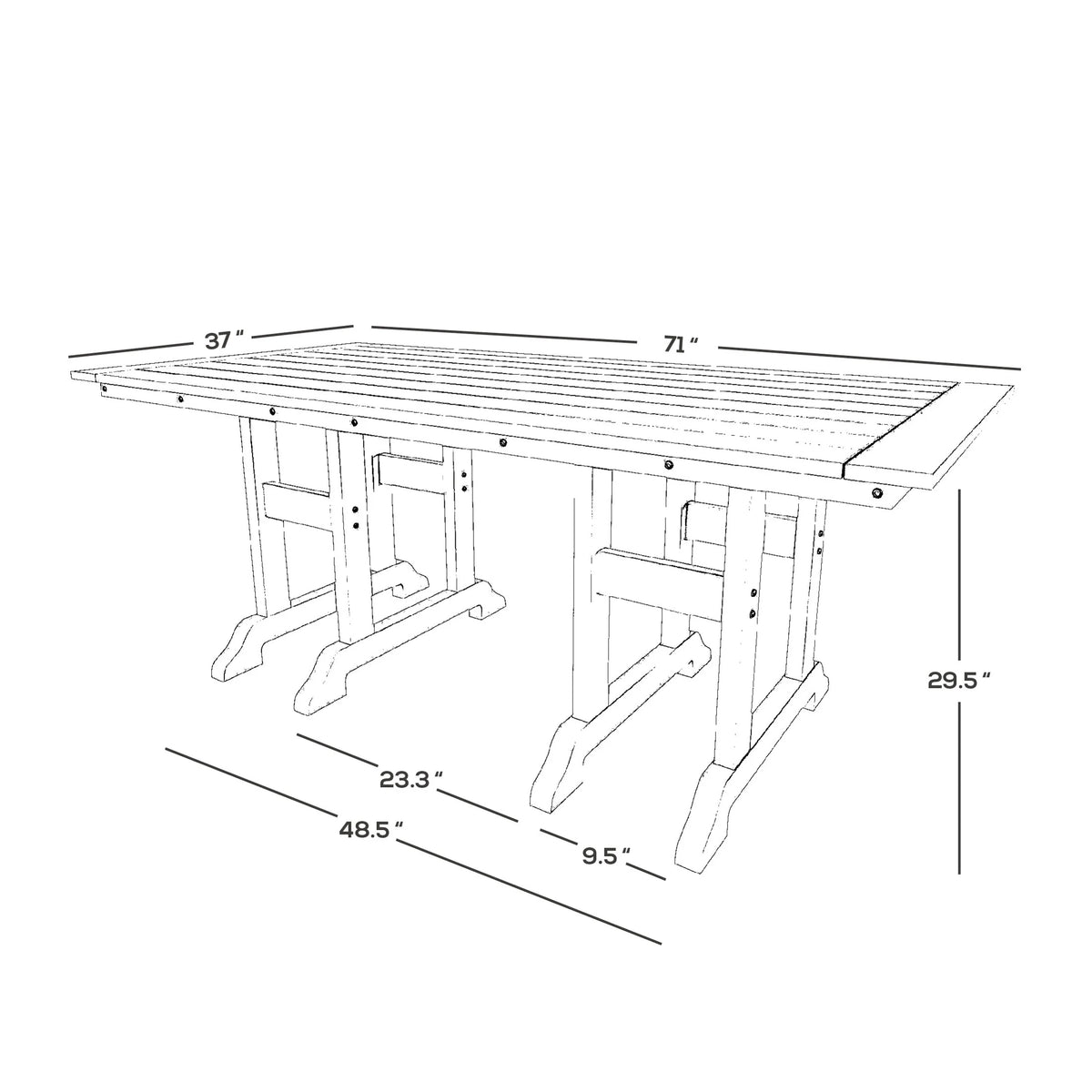 6-Piece All Weather Outdoor Dining Set with Bench B153