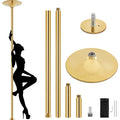 Gold Height Adjustable Spinning Static Dance Pole D947