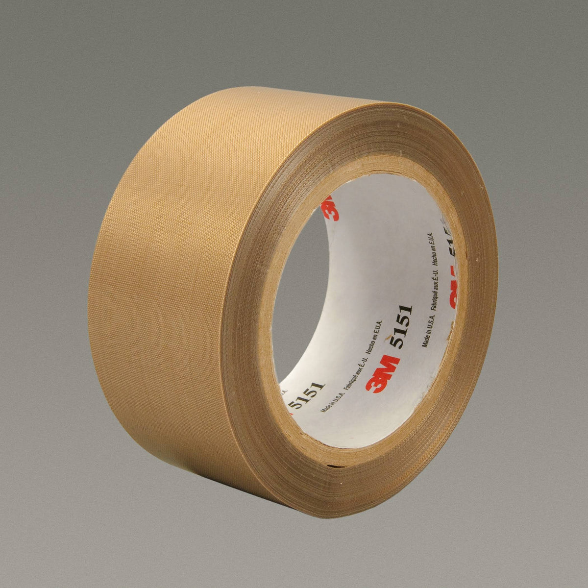 PTFE Glass Cloth Tape Light Brown, 2 in x 36 yd, 3.5 mil, 24 Rolls per Case F451996