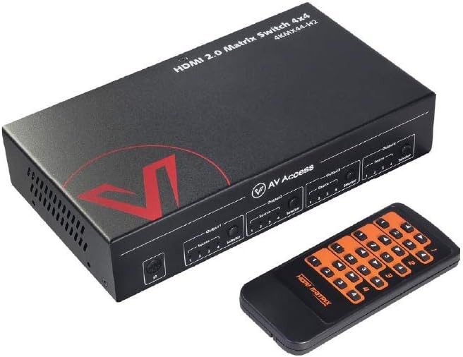 HDMI 2.0 Matrix 4x4 4K@60Hz HDR HDCP2.2 IR Remote RS232 F930928
