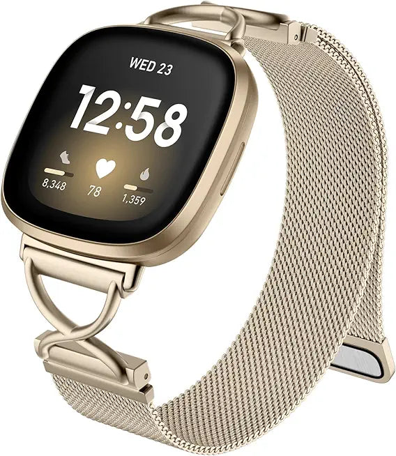 Metal Band Compatible with Fitbit Versa 4/Sense 2/Versa 3/Sense B146