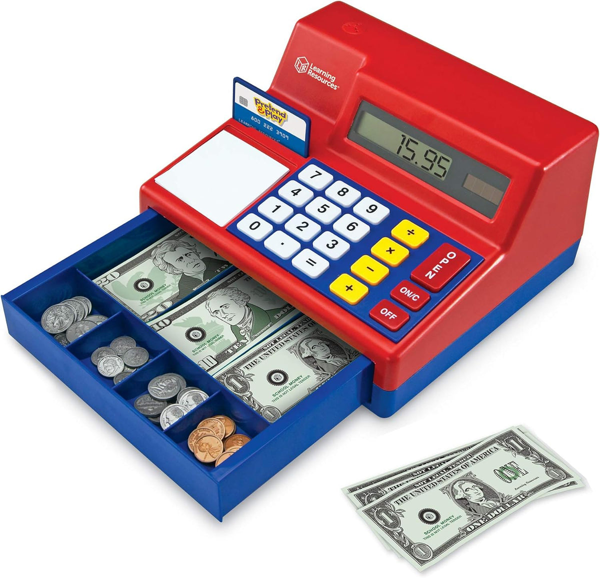 Pretend & Play Calculator Cash Register, 73 Pieces, Ages 3+ Z780345
