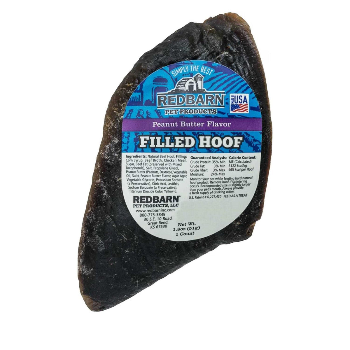 Peanut Butter Filled Hoof Dog Treat G9359