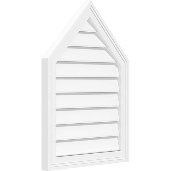 Peaked Top Surface Mount PVC Gable Vent P609