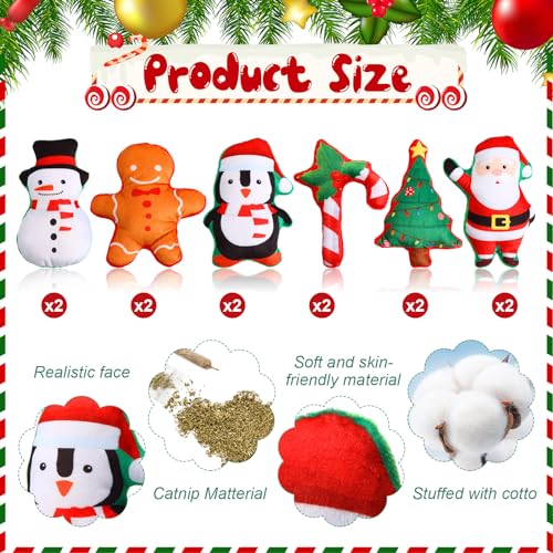 12 Pieces Catnip Filled Plush Cat Toys G29581