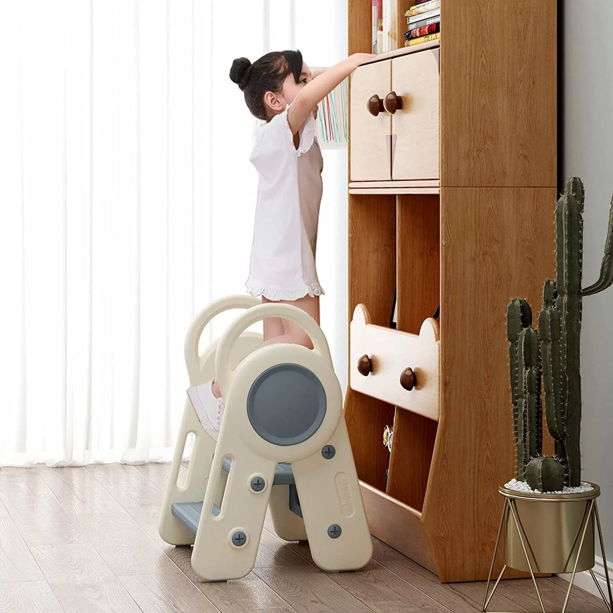Foldable Toddler Step Stool Blue K682
