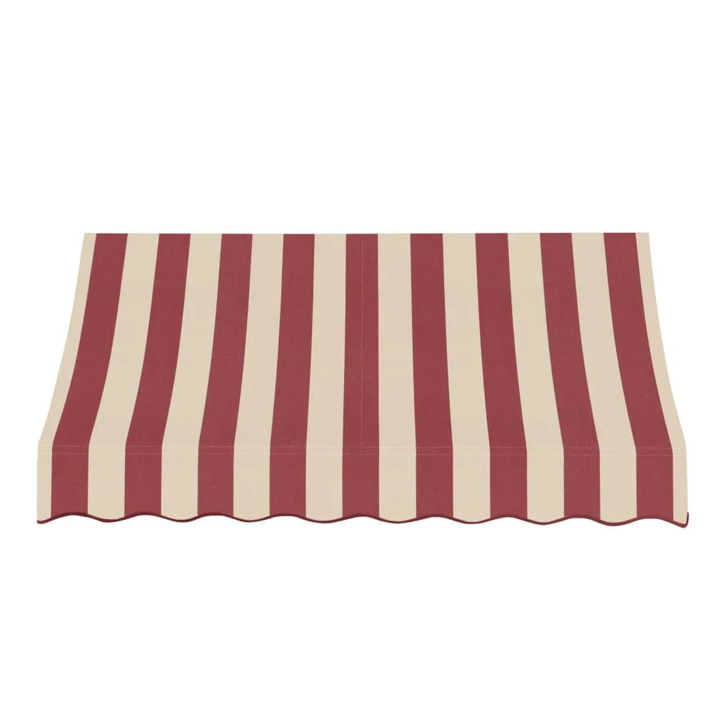 Burgundy/Tan Stripe Acrylic Fixed Awning V3270