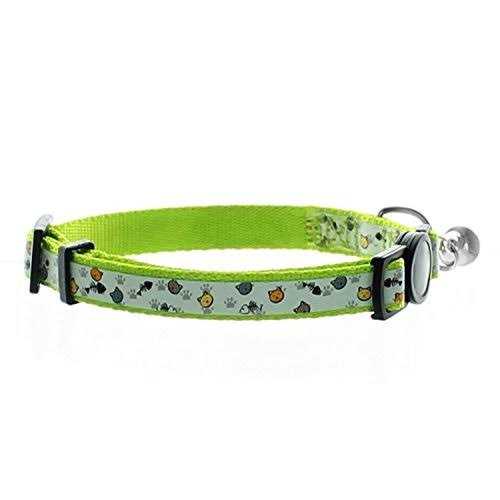 Cat Collar with Safety Buckle and Removable Bell F866