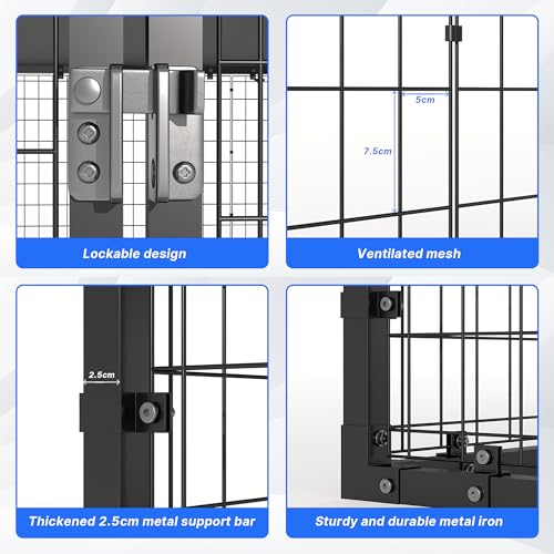 Large Outdoor Dog Cage with Weatherproof Cover K316025