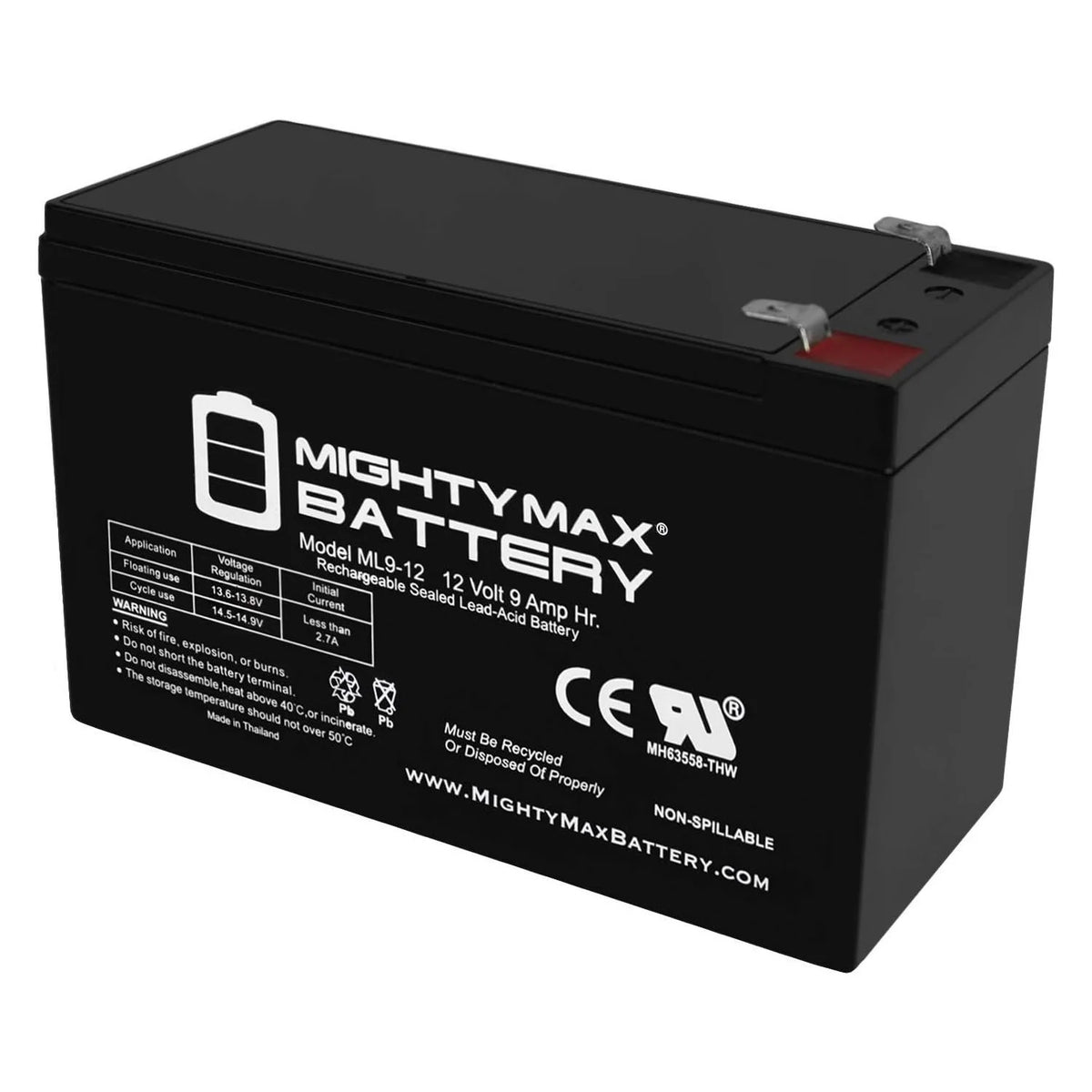 12V 9AH Replacement Battery P9180