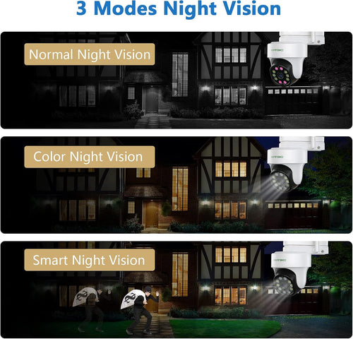 1080P WiFi Security Camera with Flood Light, Pan Tilt, Color Night Vision R116238