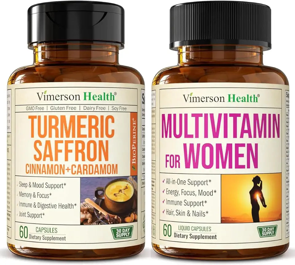 Turmeric Saffron & Women's Liquid Multivitamin Bundle T2996