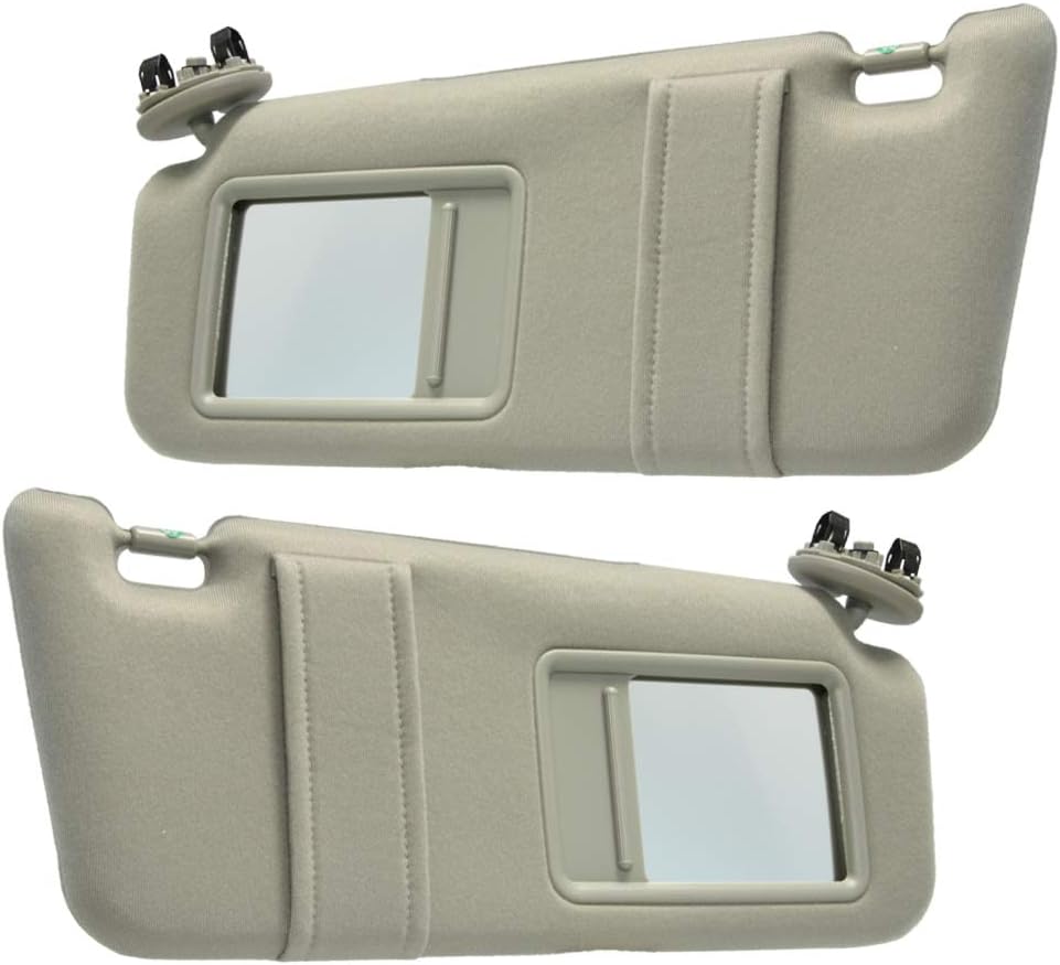 Gray Sun Visor Replacement for 2007-2011 Toyota Camry, Pack of 2 G543