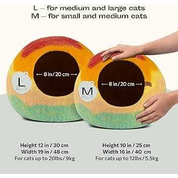 Felt Cat Bed Cave 100% Merino Wool X9559