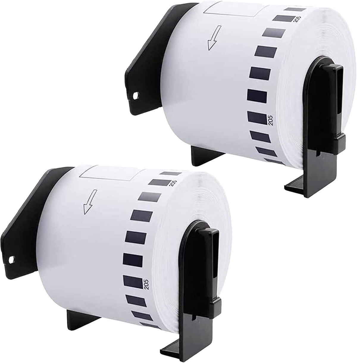 8 Pack Continuous White Label Paper Roll with 8 Reusable Cartridges V647362