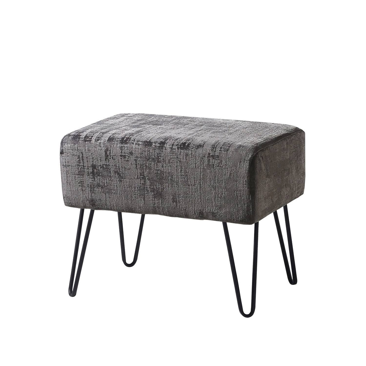 Textured Velvet Ottoman X225728