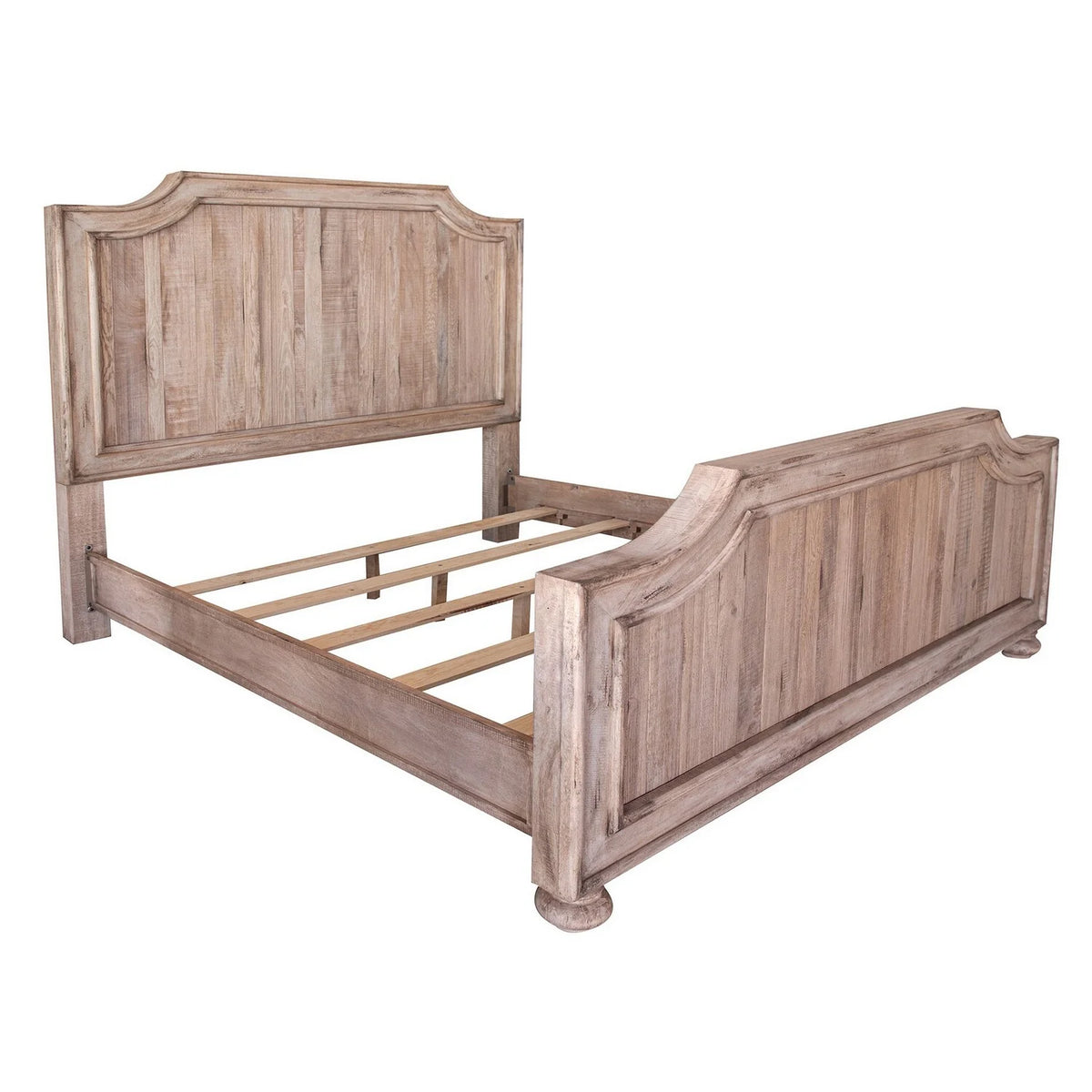 Queen Size Brown Mango Wood Bed V77715