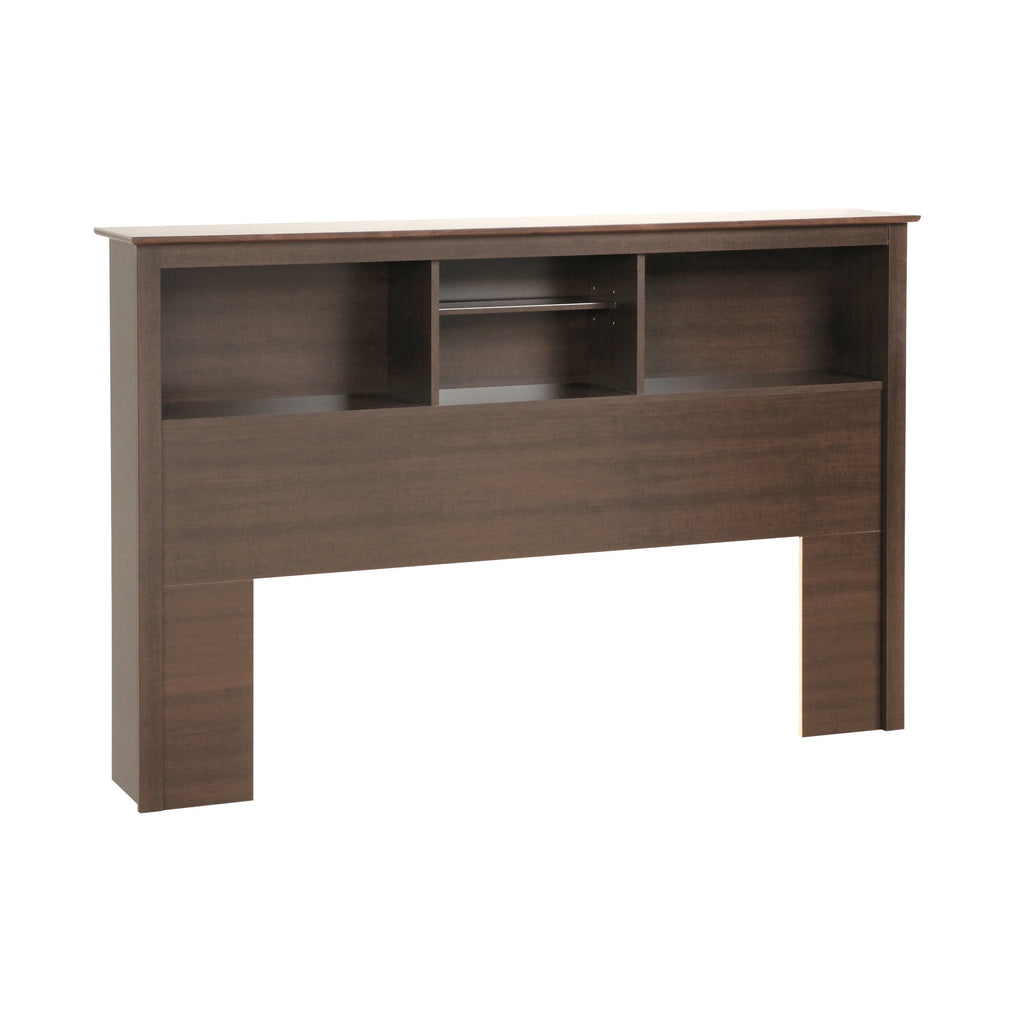 White Full/Queen Bookcase Headboard C668