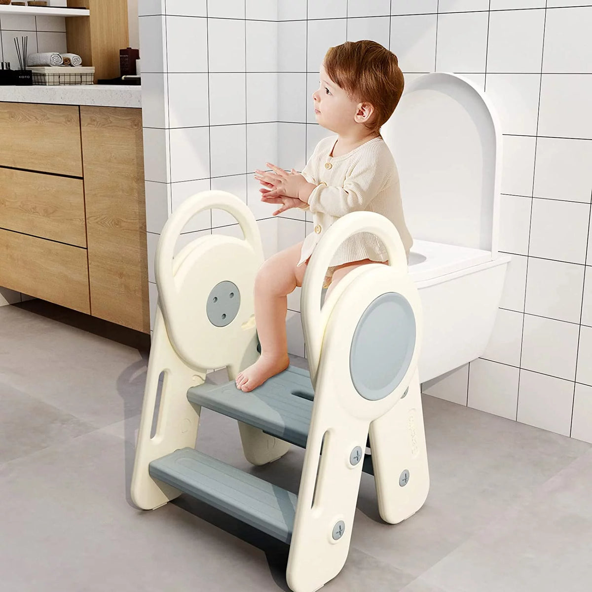 Foldable Toddler Step Stool Blue K682