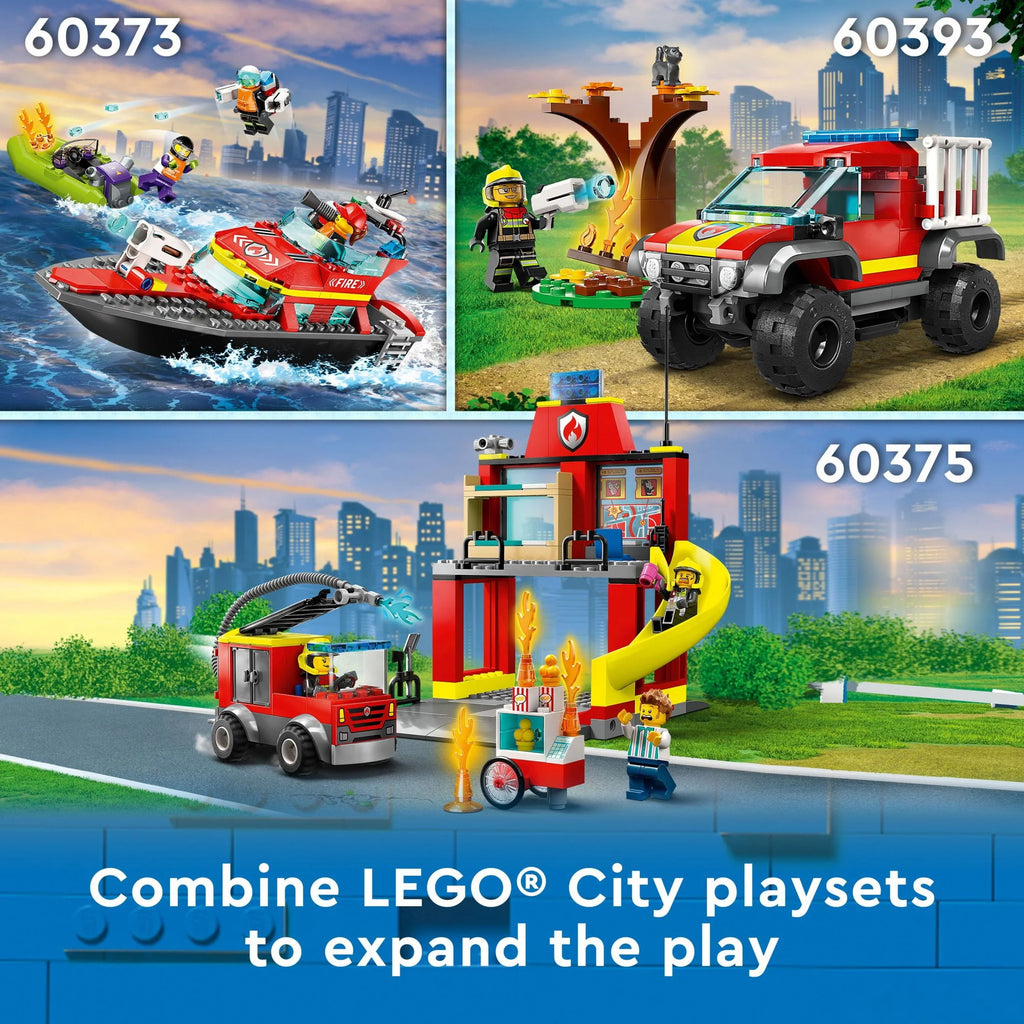 Fire Engine Toy Set with Land and Air Drones G46729