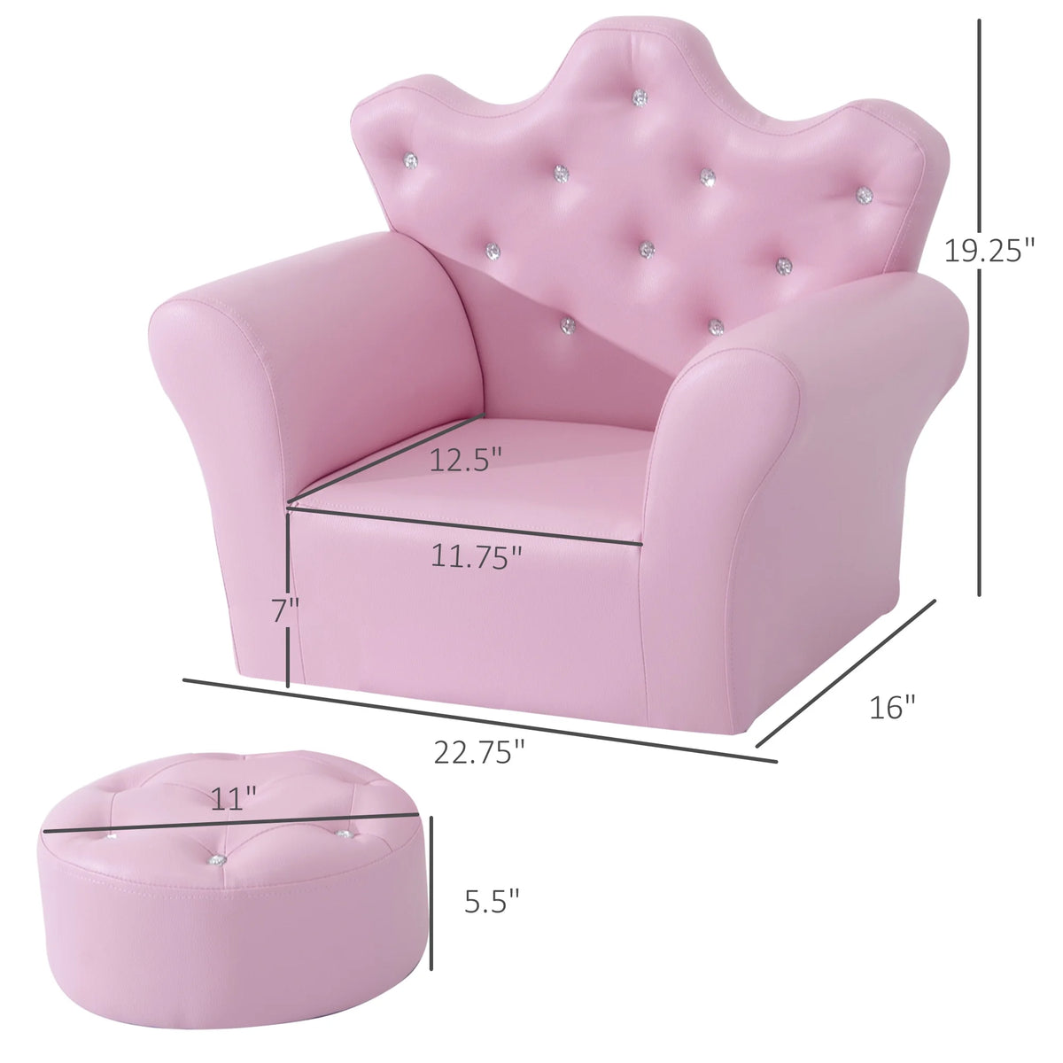 Kids Sofa Set with Footstool D4166
