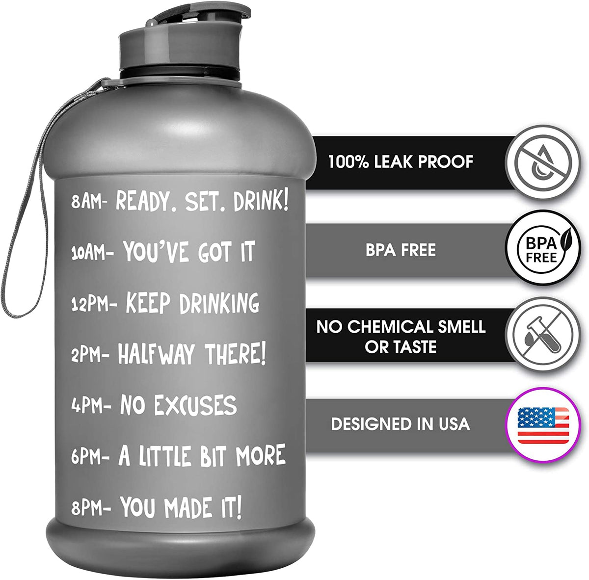 64 oz Half Gallon Water Bottle with Handle I133