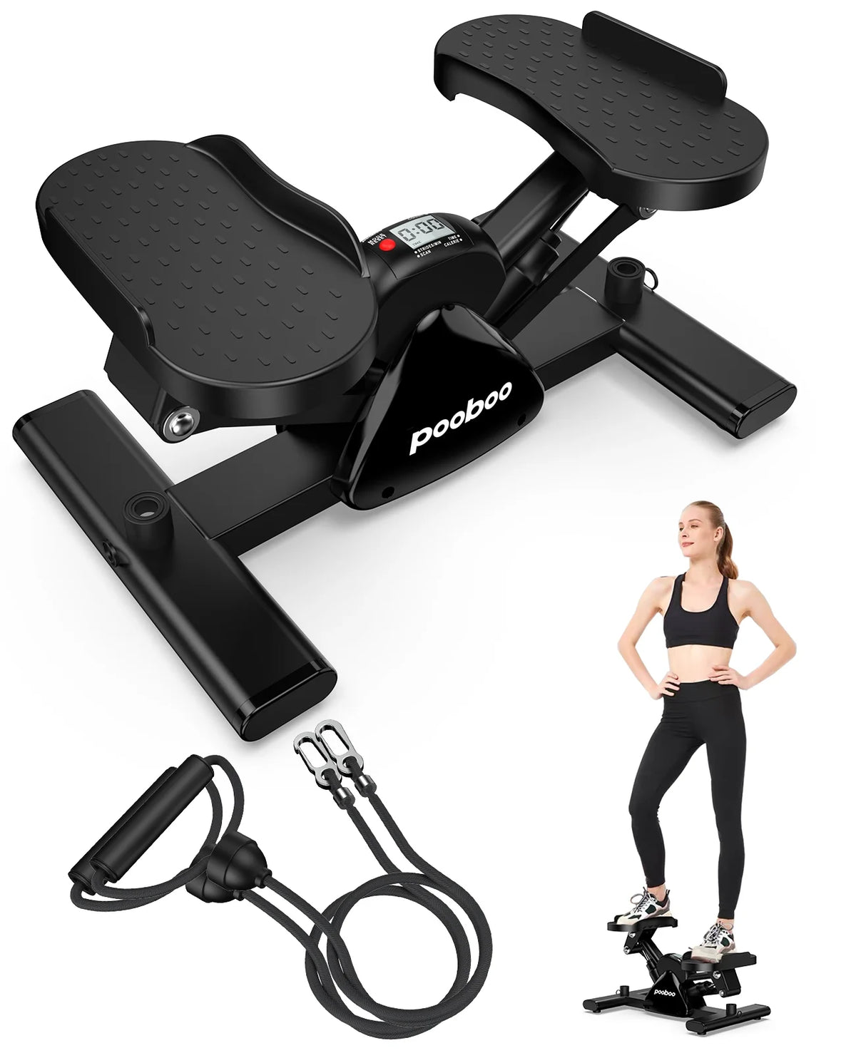 Mini Stepper Machine with Resistance Bands J154227