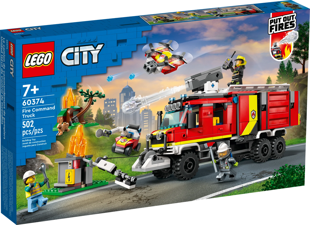 Fire Engine Toy Set with Land and Air Drones G46729
