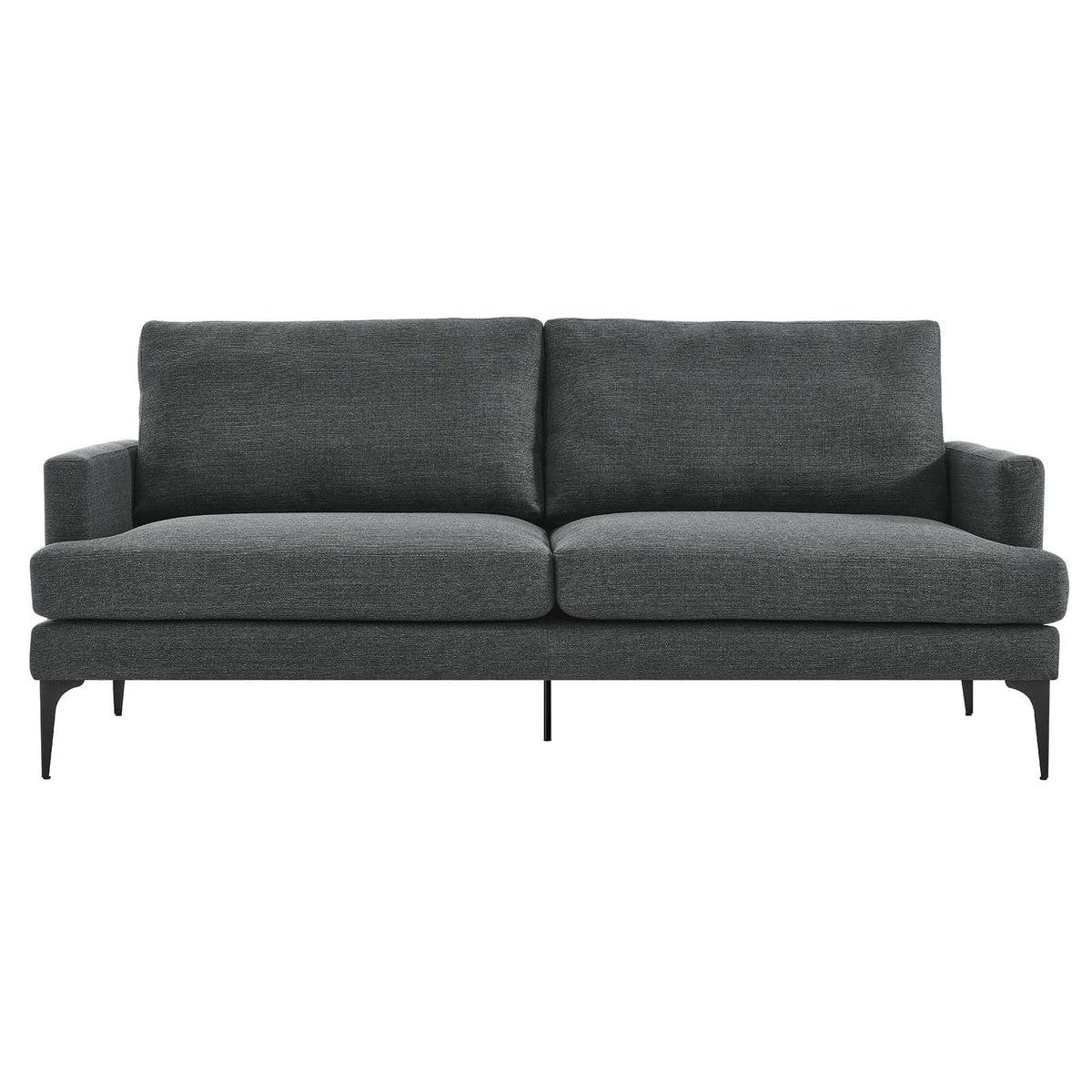 Gray Metal and Upholstered Fabric Sofa W258