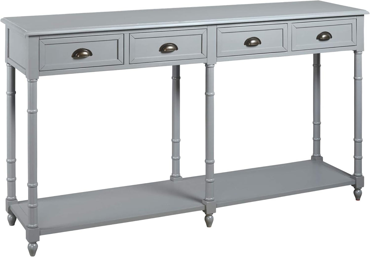 Black 4 Drawer Console Sofa Table R42336